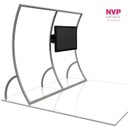 Trade show display stand with TV