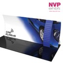 Tensioned fabric trade show displays with  detachable stand off graphics by NVP Exhibits 