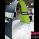Tension fabric displays and Island stands