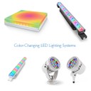 Colour LED lighting changing systems