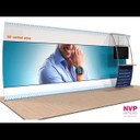 NVP Exhibit 17 - Adaptable, portable display stand with TV and counter integration by NVP Exhibits