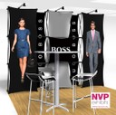 stretched fabric pop up display stand available Australia wide